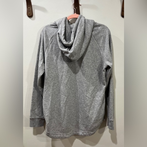 Adidas Women’s Training Hoodie Medium Gray Black Logo Size L - Picture 5 of 11